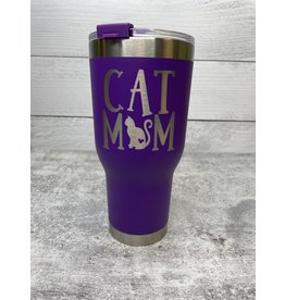 The Pet Beastro The Pet Beastro Tumbler | Cat Mom Purple Motto Logo