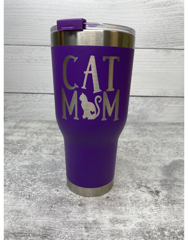 The Pet Beastro The Pet Beastro Tumbler | Cat Mom Purple Motto Logo