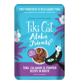 Tiki Cat Tiki Cat Aloha Friends Pouches Tuna w/ Calamari & Pumpkin 3 oz CASE