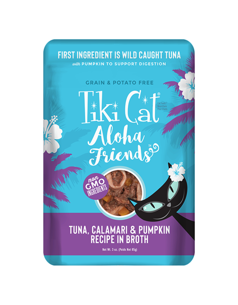 Tiki Cat Tiki Cat Aloha Friends Pouches Tuna w/ Calamari & Pumpkin 3 oz CASE