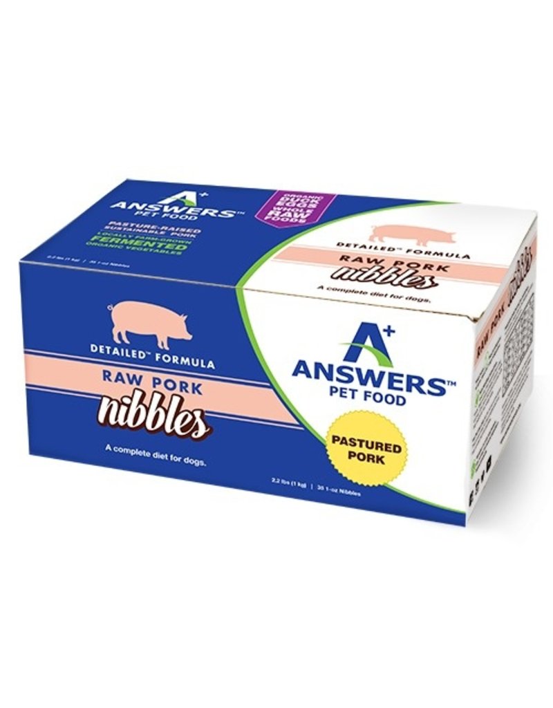 Answer's Pet Food Answers Frozen Dog Food CASE Detailed Pork Nibbles 2.2 lbs (*Frozen Products for Local Delivery or In-Store Pickup Only. *)