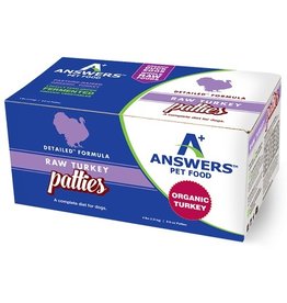 Answer's Pet Food DISC Answers Frozen Dog Food CASE Detailed Turkey 8 oz Patties 4 lbs (*Frozen Products for Local Delivery or In-Store Pickup Only. *)