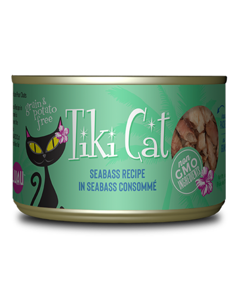 Tiki Cat Tiki Cat Canned Cat Food Oahu Luau (Seabass) 6 oz CASE