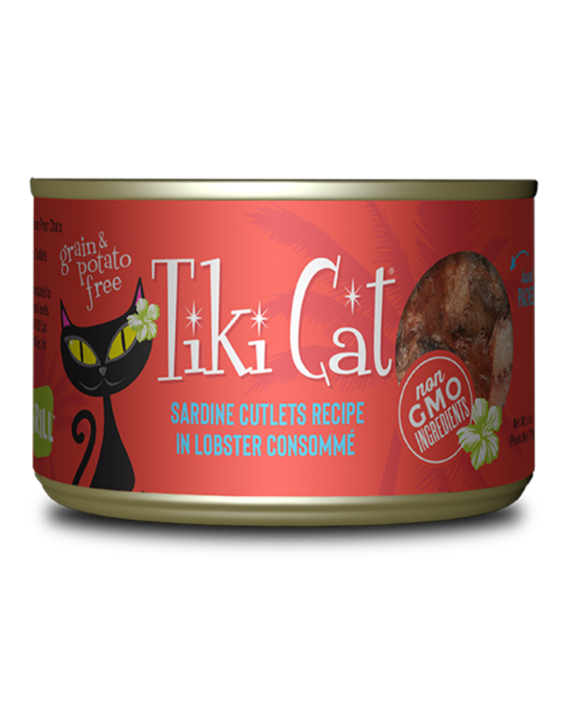 Tiki Cat Tiki Cat Canned Cat Food Bora Bora Grill (Sardine Cutlets) 6 oz CASE