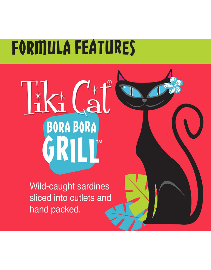 Tiki Cat Tiki Cat Canned Cat Food Bora Bora Grill (Sardine Cutlets) 6 oz CASE
