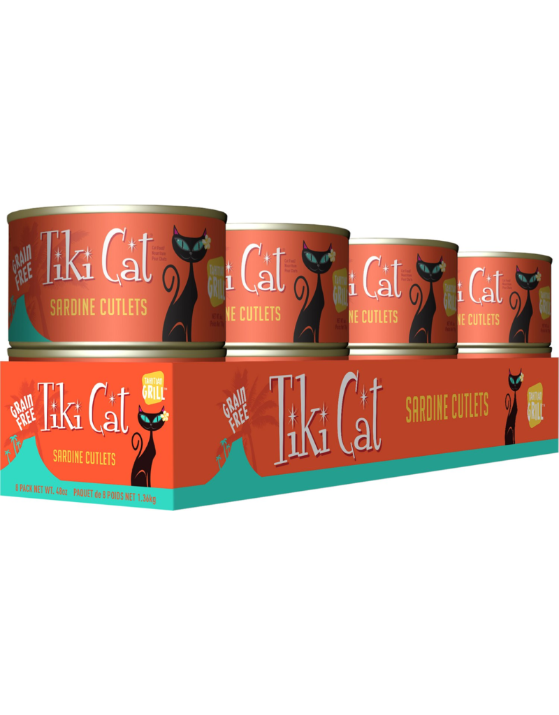 Tiki Cat Tiki Cat Canned Cat Food Tahitian Grill (Sardine Cutlets) 6 oz CASE