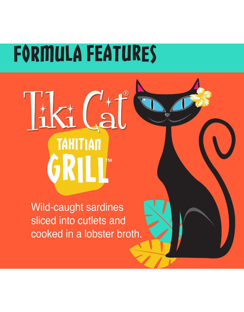 Tiki Cat Tiki Cat Canned Cat Food Tahitian Grill (Sardine Cutlets) 6 oz CASE