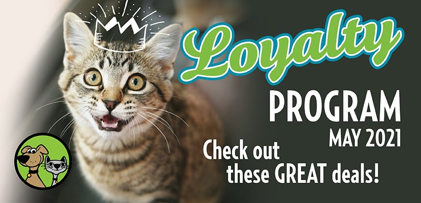 May Pet Food & Treats Loyalty Program Savings For Your Cat Or Dog