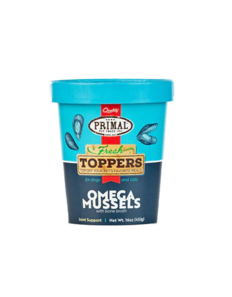 Primal Pet Foods Primal Frozen Fresh Toppers | Omega Mussel Melange 16 oz (*Frozen Products for Local Delivery or In-Store Pickup Only. *)