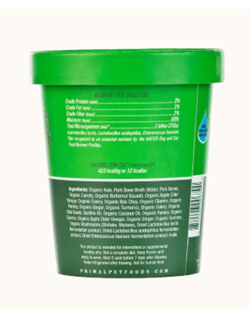 Primal Pet Foods Primal Frozen Fresh Toppers | Healthy Green Smoothie Power Greens 32 oz (*Frozen Products for Local Delivery or In-Store Pickup Only. *)