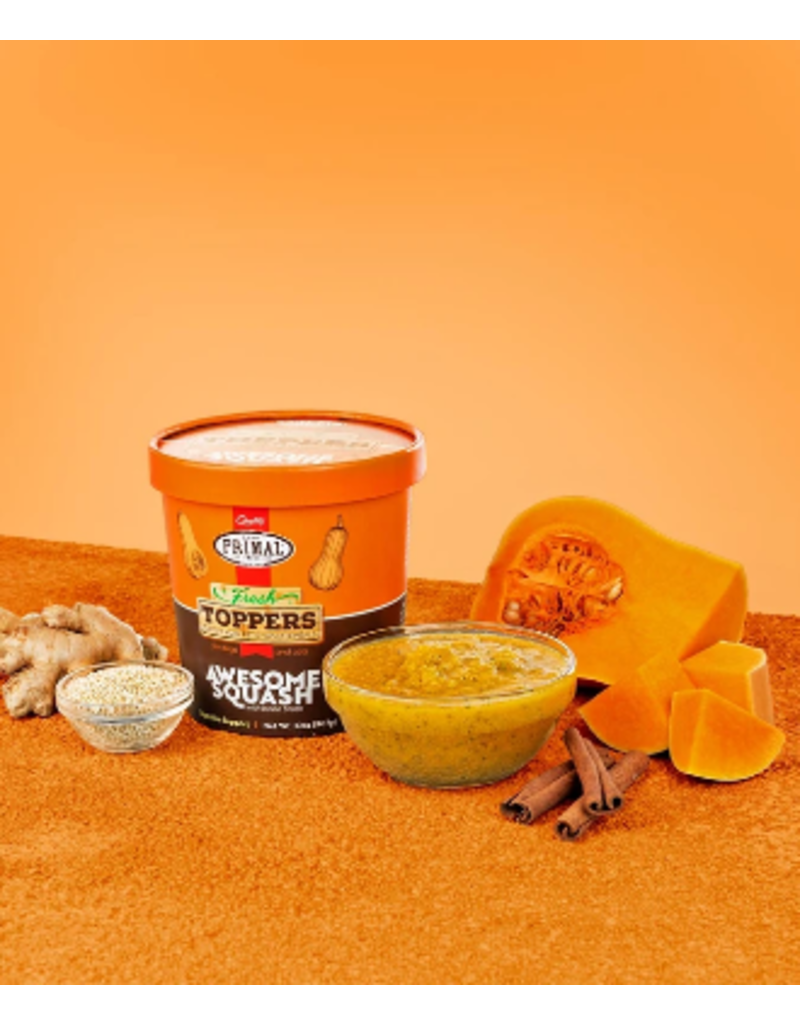 Primal Pet Foods Primal Frozen Fresh Toppers | Winter Awesome Squash Puree 16 oz (*Frozen Products for Local Delivery or In-Store Pickup Only. *)