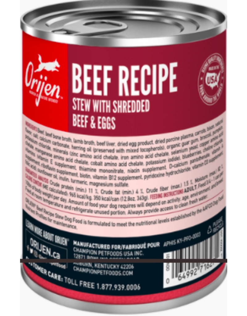 Orijen Orijen Canned Dog Food | Beef Stew 12.8 oz CASE