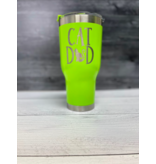 The Pet Beastro The Pet Beastro Tumbler | Cat Dad Green Motto Logo