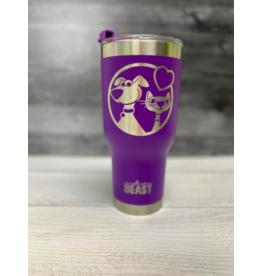 The Pet Beastro The Pet Beastro Tumbler | Dog Dad Purple Heart Logo