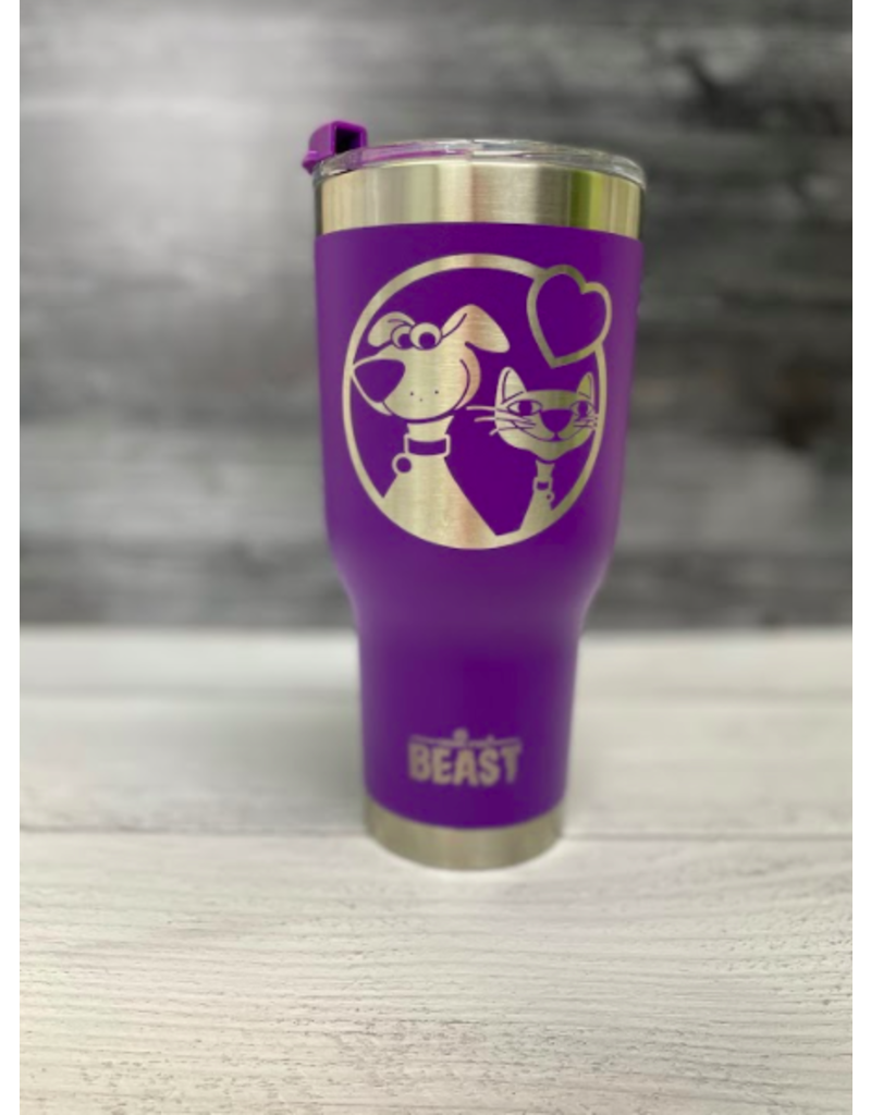 The Pet Beastro The Pet Beastro Tumbler | Dog Dad Purple Heart Logo