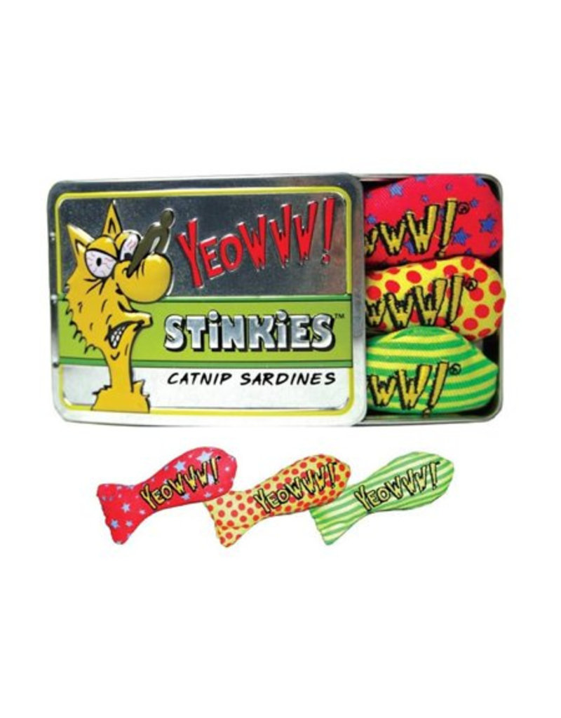 Yeowww! Yeowww! Cat Toys Tin of Stinkies 3 pk