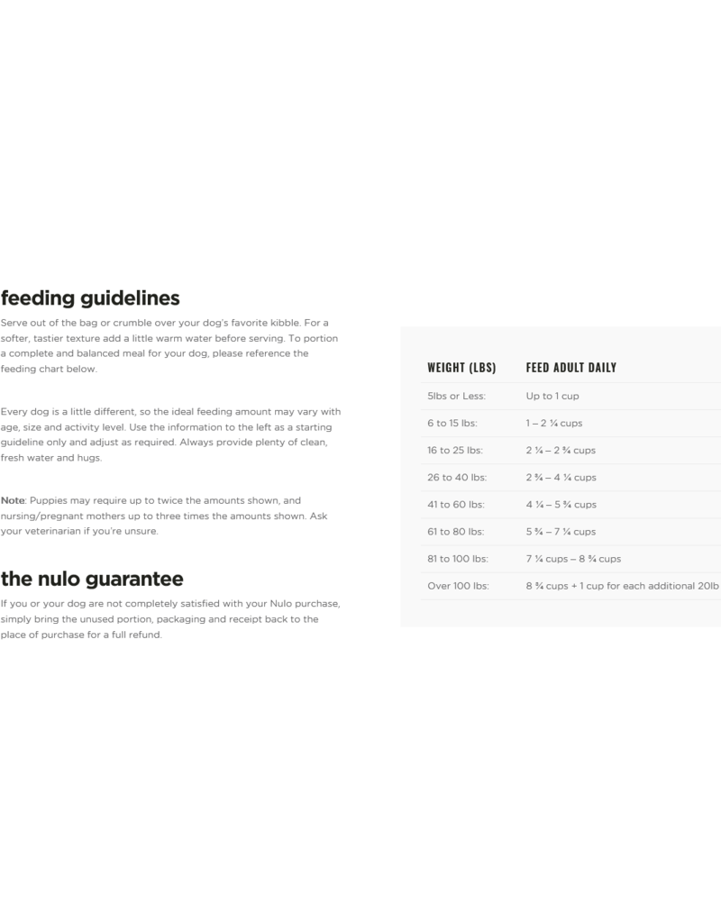 nulo freeze dried raw