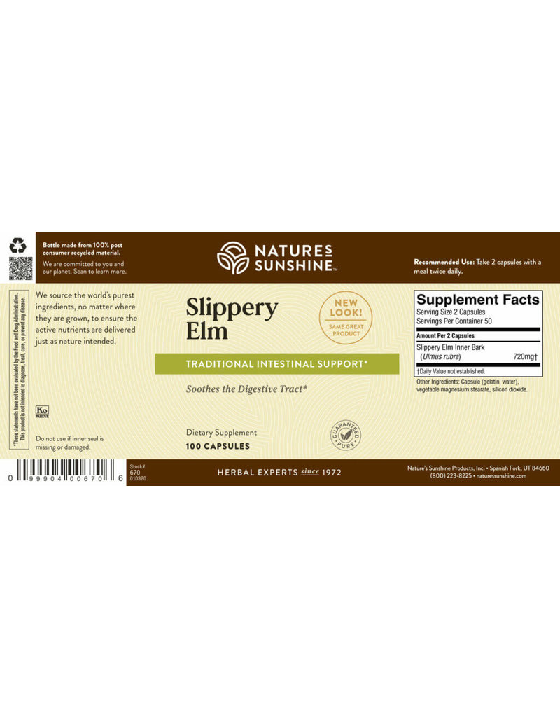 Nature's Sunshine Nature's Sunshine Supplements Slippery Elm 100 capsules