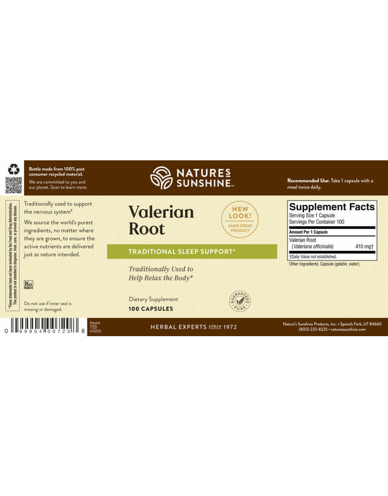 Nature's Sunshine Nature's Sunshine Supplements Valerian Root 100 capsules