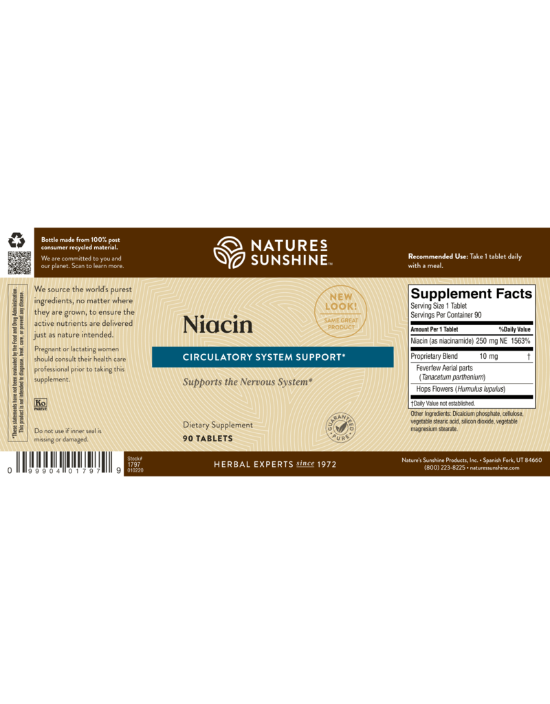Nature's Sunshine Nature's Sunshine Supplements Niacin 250 mg 90 tablets