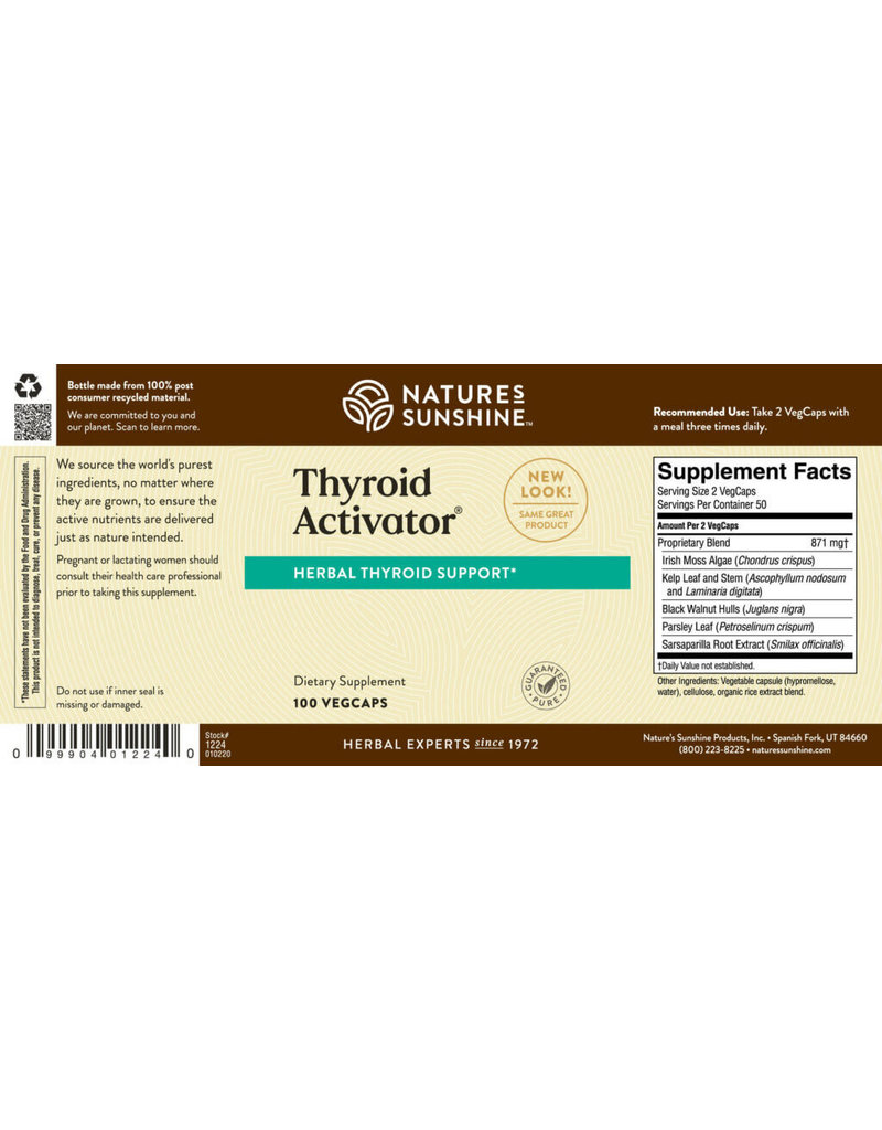 Nature's Sunshine Nature's Sunshine Supplements Thyroid Activator 100 capsules