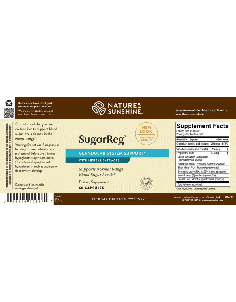 Nature's Sunshine Nature's Sunshine Supplements SugarReg 60 capsules