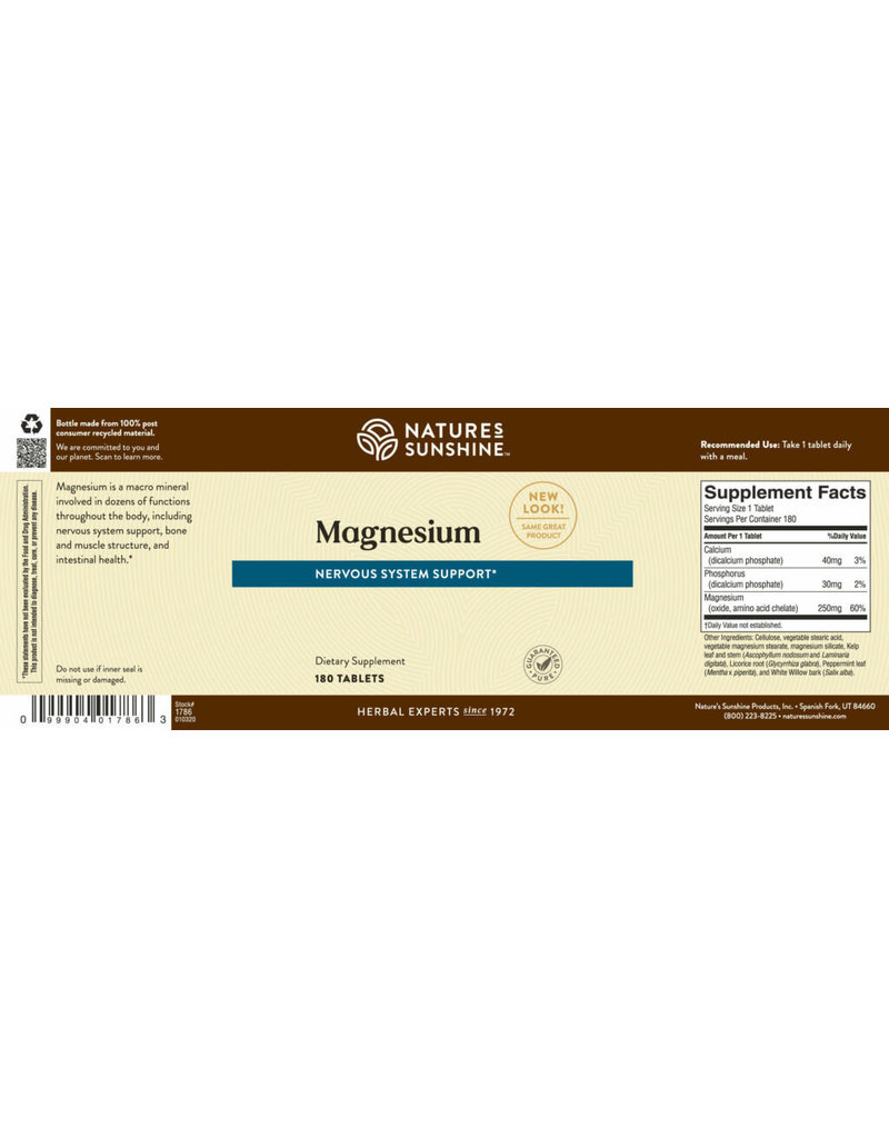 Nature's Sunshine Nature's Sunshine Supplements Magnesium 180 tablets