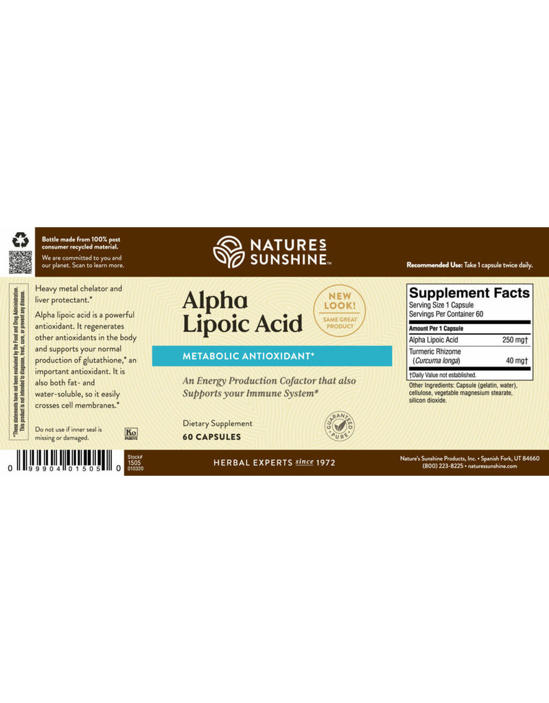 Nature's Sunshine Nature's Sunshine Supplements Alpha Lipoic 60 capsules
