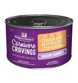 Stella & Chewy's Stella & Chewy's Carnivore Cravings Savory Shreds Canned Cat Food | Chicken & Beef 5.2 oz single