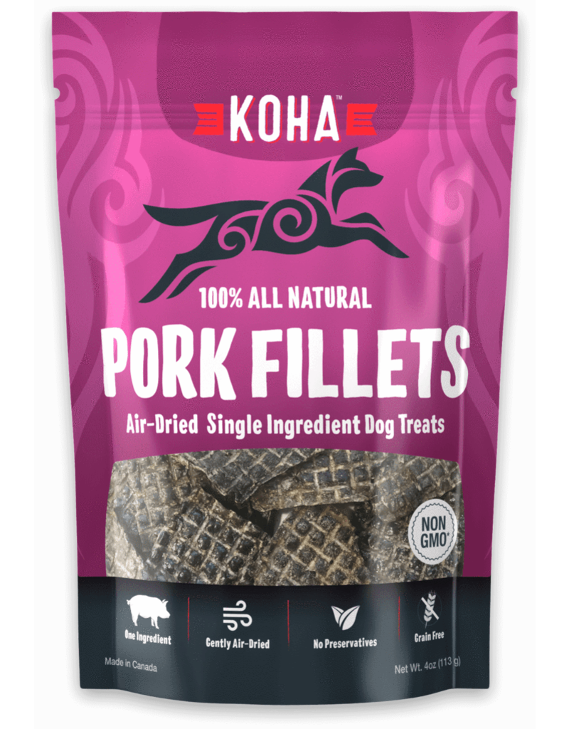 Koha Koha Air Dried Dog Treats | Pork Fillets 4 oz