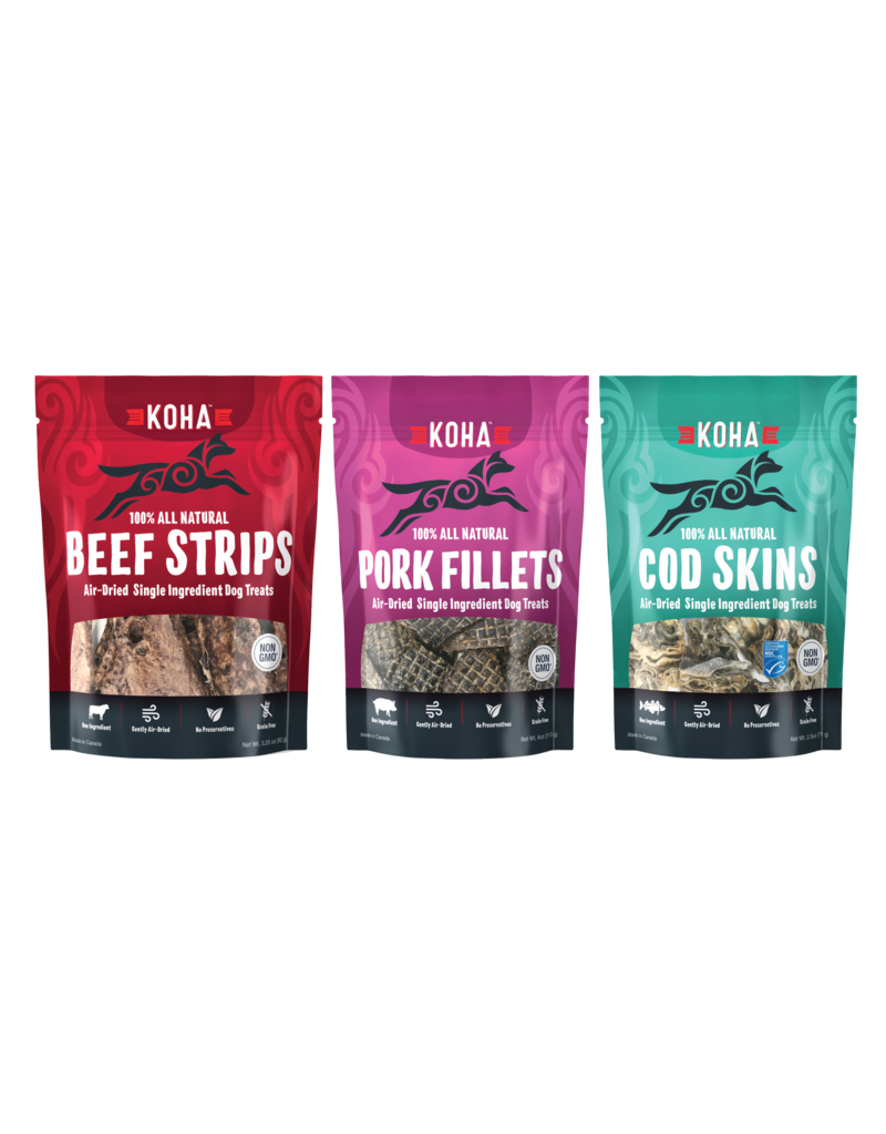 Koha Koha Air Dried Dog Treats | Cod Skins 2.5 oz