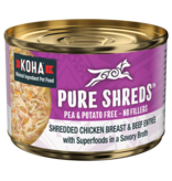 Koha Koha Pure Shreds Canned Dog Food | Chicken & Beef 5.5 oz CASE