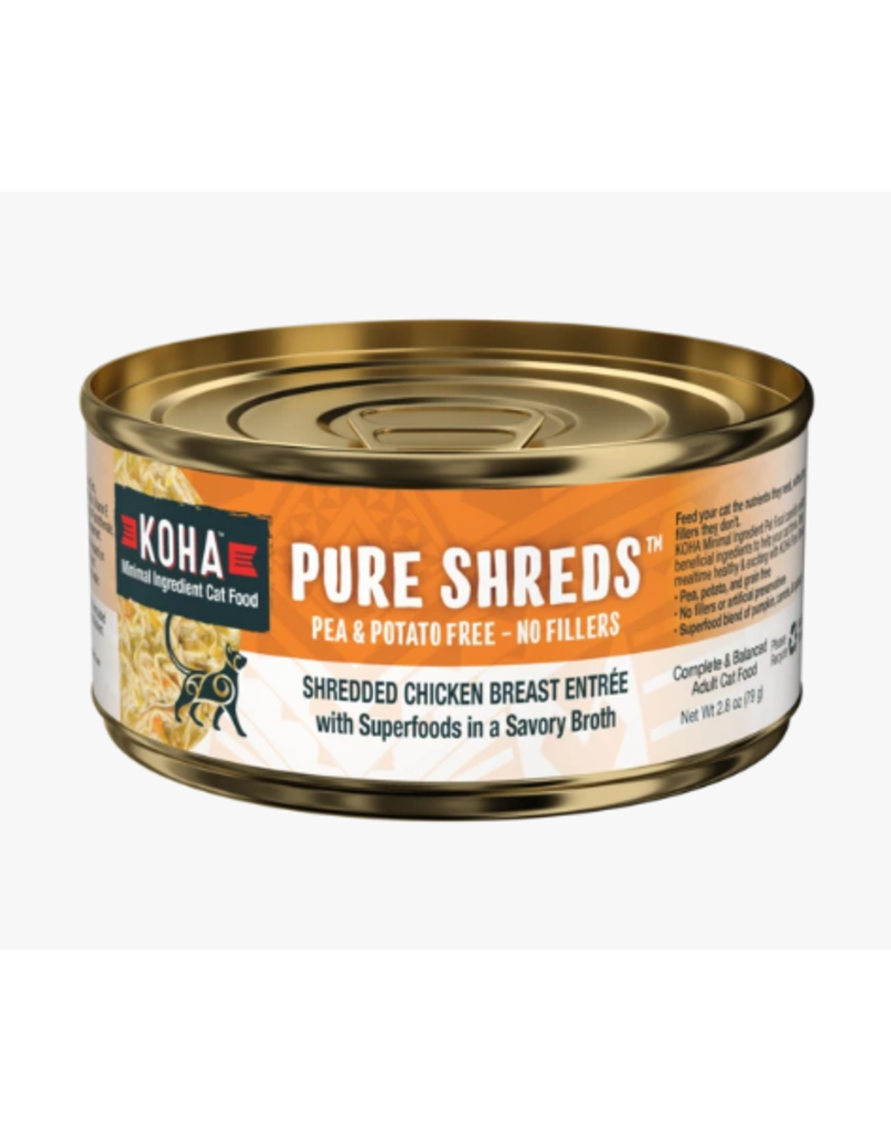 Koha Koha Pure Shreds Canned Cat Food | Chicken 5.5 oz single