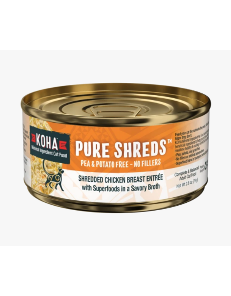 Koha Koha Pure Shreds Canned Cat Food | Chicken 2.8 oz single