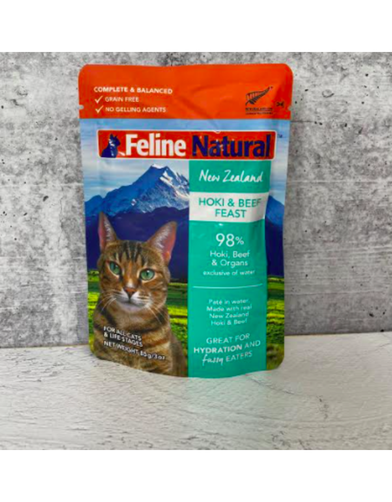 Feline Natural Feline Natural Cat Food Pouches | Hoki & Beef 3 oz single
