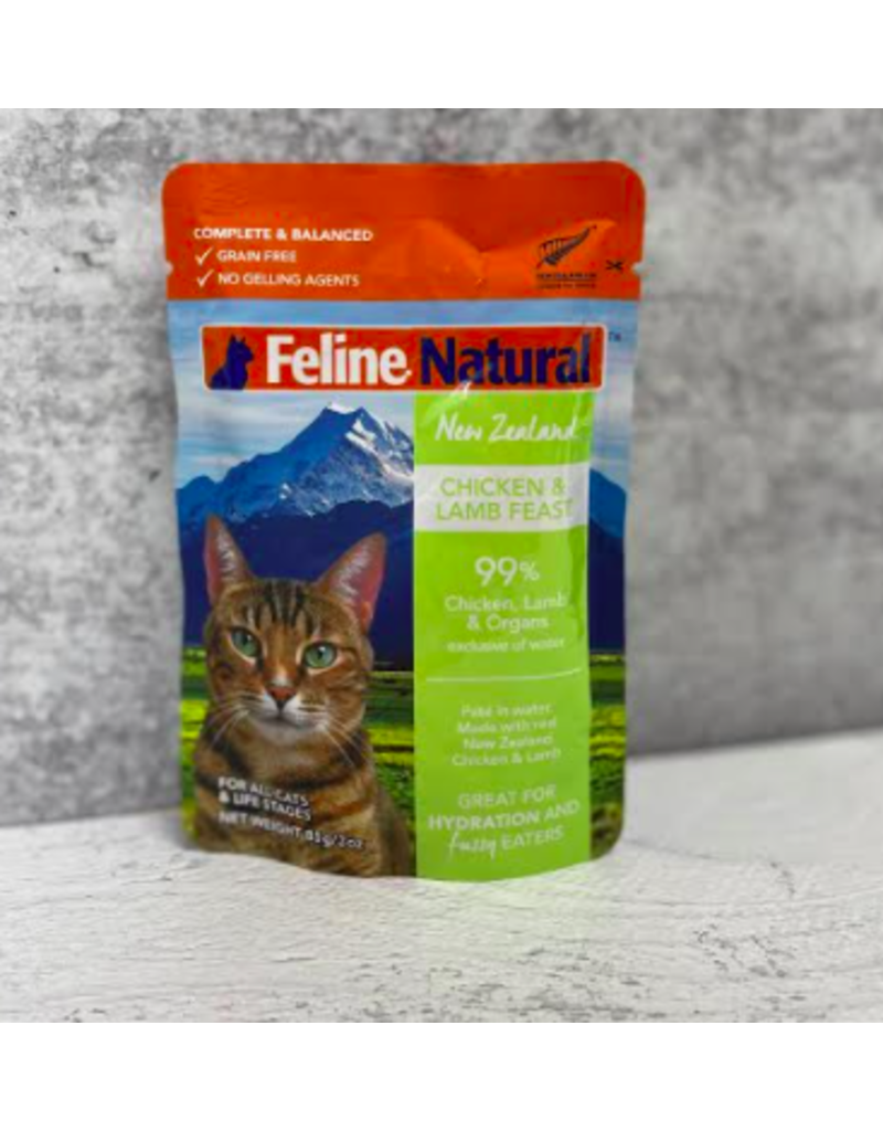 Feline Natural Cat Food Pouches | Chicken & Lamb 3 oz single Feline Natural Cat Food Pouches | Chicken & Lamb 3 oz single