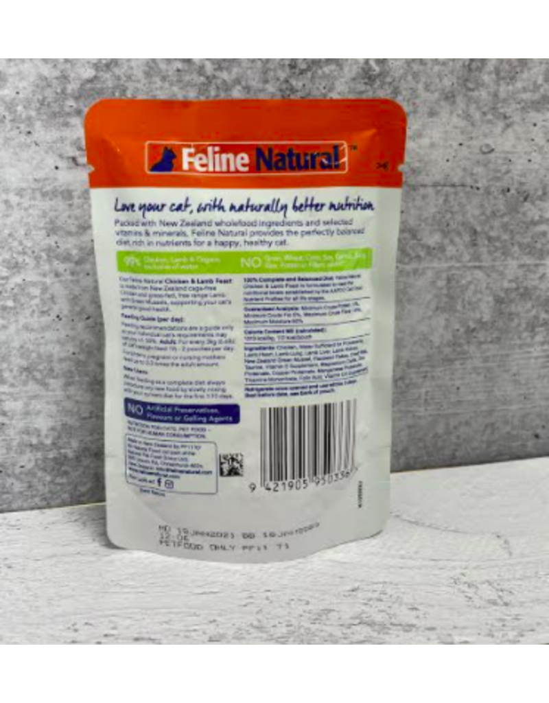 Feline Natural Cat Food Pouches | Chicken & Lamb 3 oz single Feline Natural Cat Food Pouches | Chicken & Lamb 3 oz single
