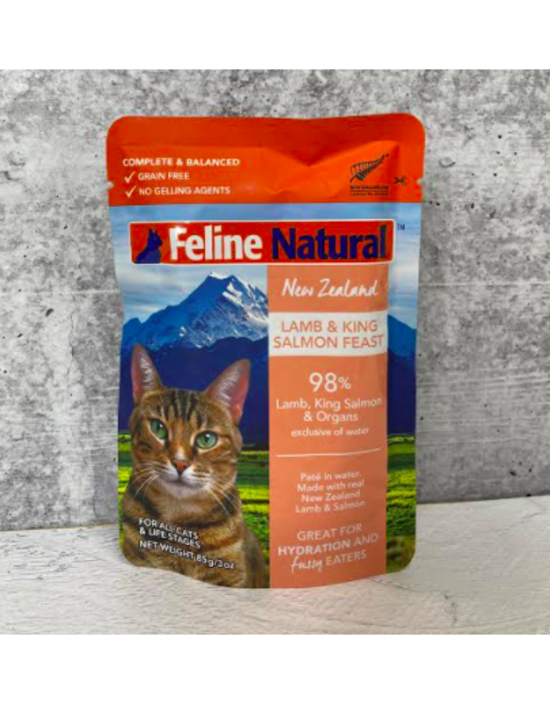 Feline Natural Feline Natural Cat Food Pouches | Lamb & Salmon 3 oz CASE