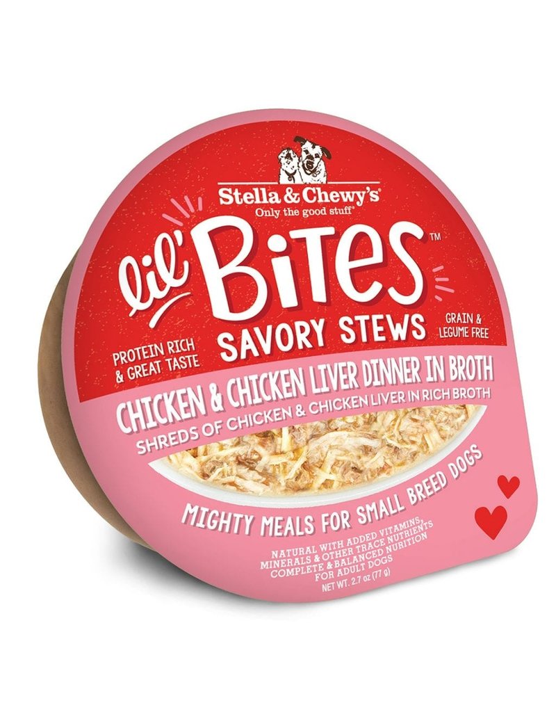 Stella & Chewy's Stella & Chewy's Lil' Bites Dog Stew | Chicken & Chicken Liver Dinner in Broth 2.7 oz single