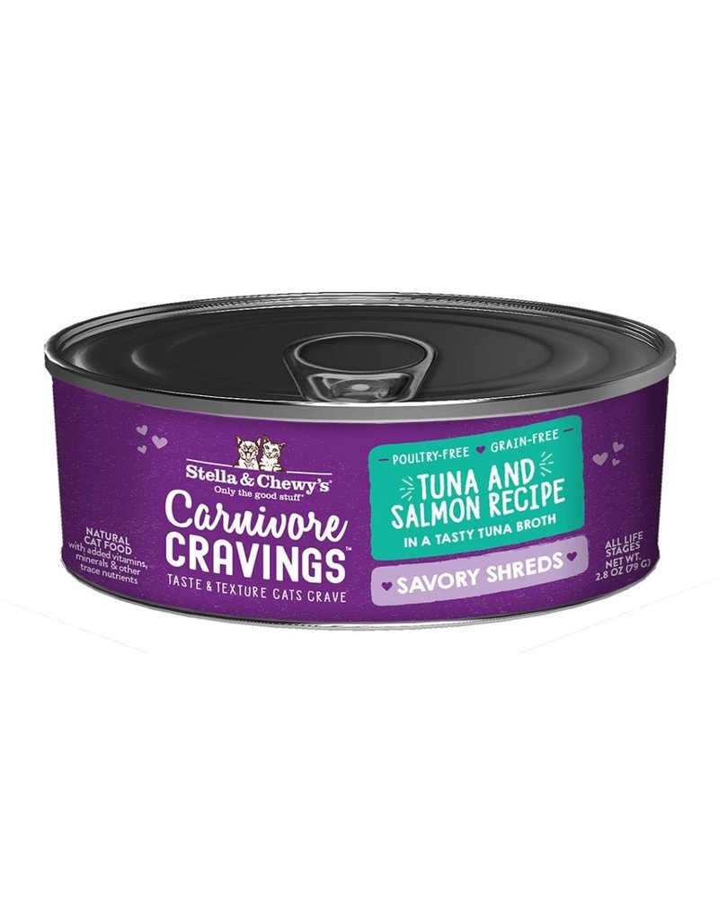 Stella & Chewy's Stella & Chewy's Carnivore Cravings Savory Shreds Canned Cat Food | Tuna & Salmon 2.8 oz CASE