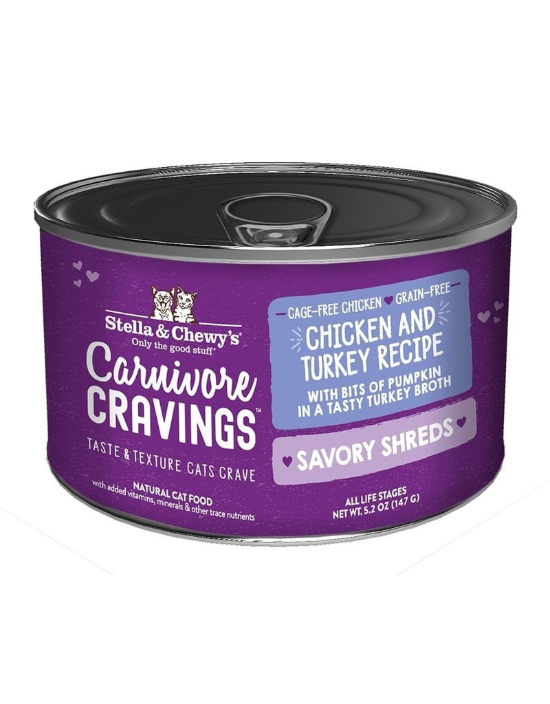 Stella & Chewy's Stella & Chewy's Carnivore Cravings Savory Shreds Canned Cat Food | Chicken & Turkey 5.2 oz CASE