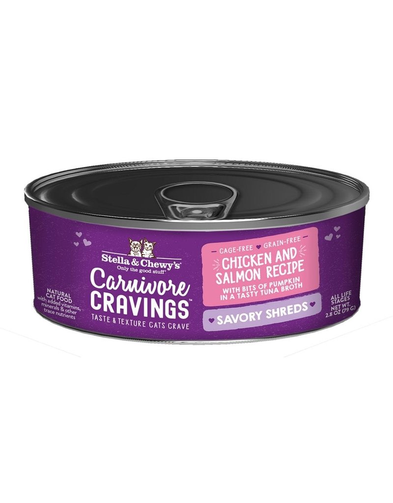 Stella & Chewy's Stella & Chewy's Carnivore Cravings Savory Shreds Canned Cat Food | Chicken & Salmon 2.8 oz CASE