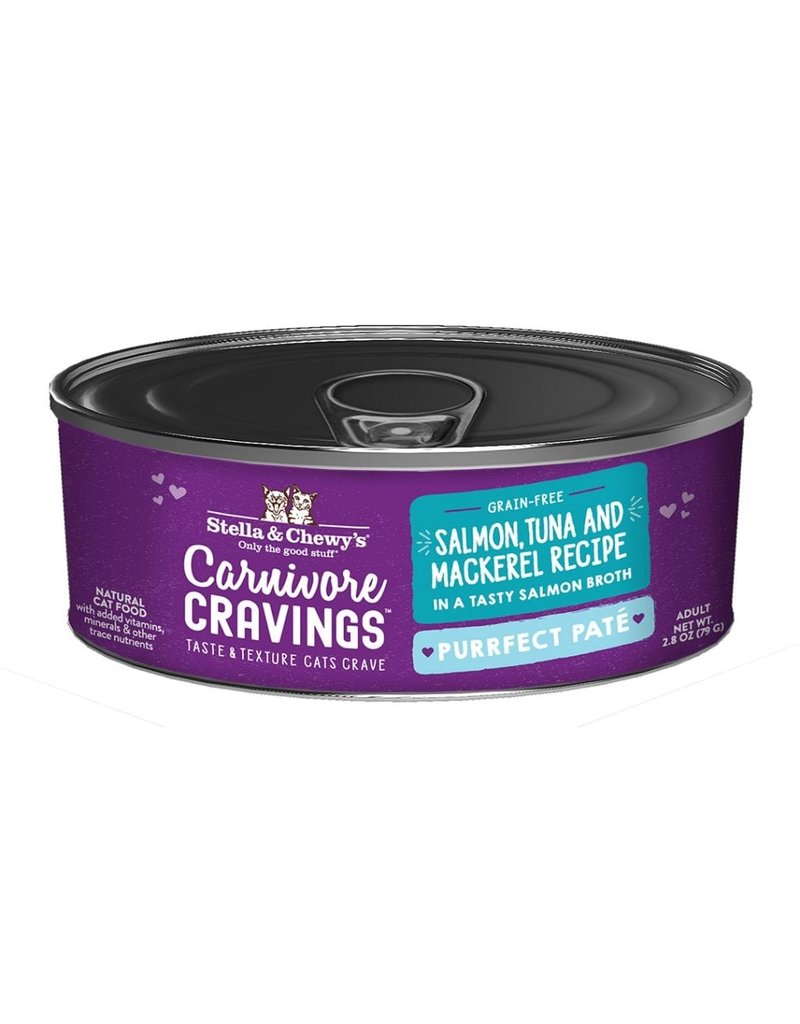 Stella & Chewy's Stella & Chewy's Carnivore Cravings Canned Cat Food Purrfect Pate | Salmon, Tuna, & Mackerel 2.8 oz CASE