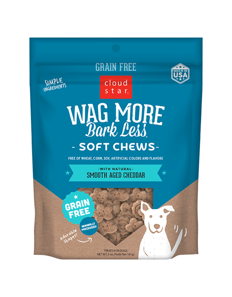 Cloud Star Cloud Star Wag More Bark Less GF Soft Chews Aged Cheddar 6 oz