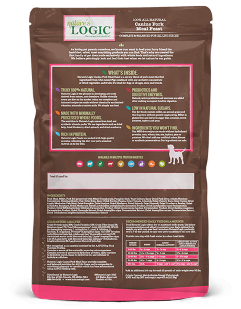 Nature's Logic Nature's Logic Dog Kibble Pork 13 lb