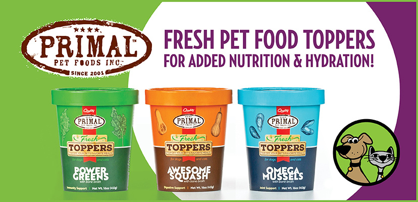 Primal Fresh Pet Food Toppers For Added Nutrition & Hydration! 