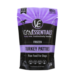 Vital Essentials Vital Essentials Frozen Dog Food 8 oz Turkey Patties 6 lbs (*Frozen Products for Local Delivery or In-Store Pickup Only. *)