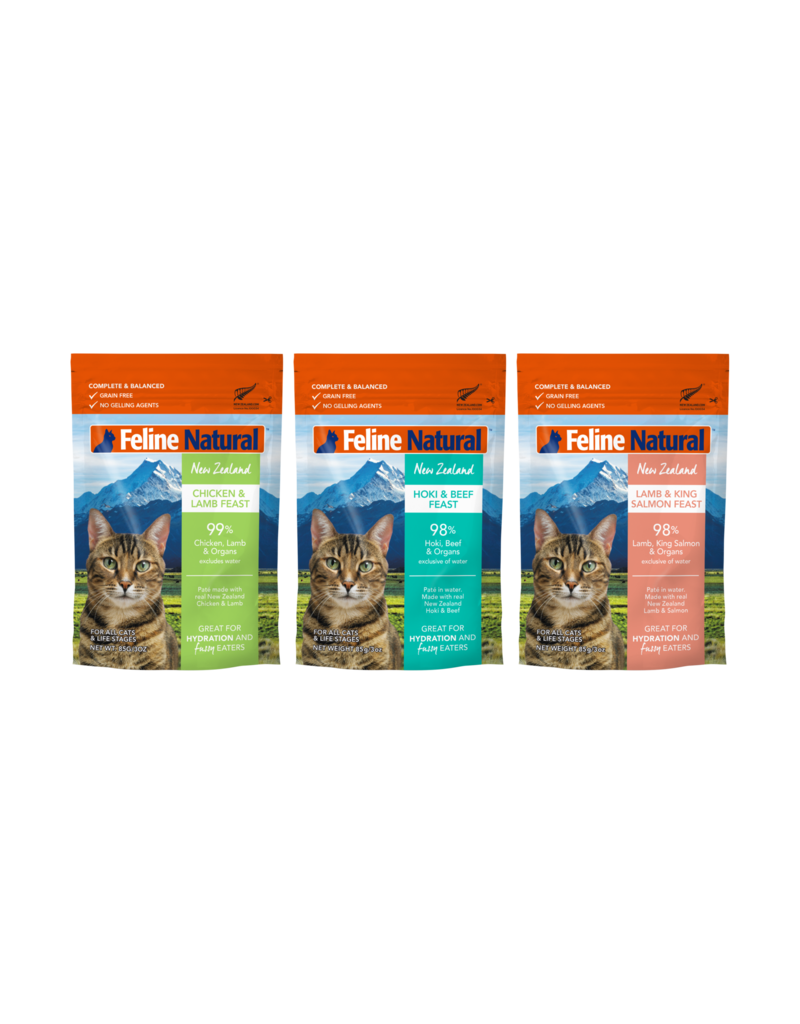 Feline Natural Feline Natural Cat Food Pouches | Variety Pack 3 oz CASE