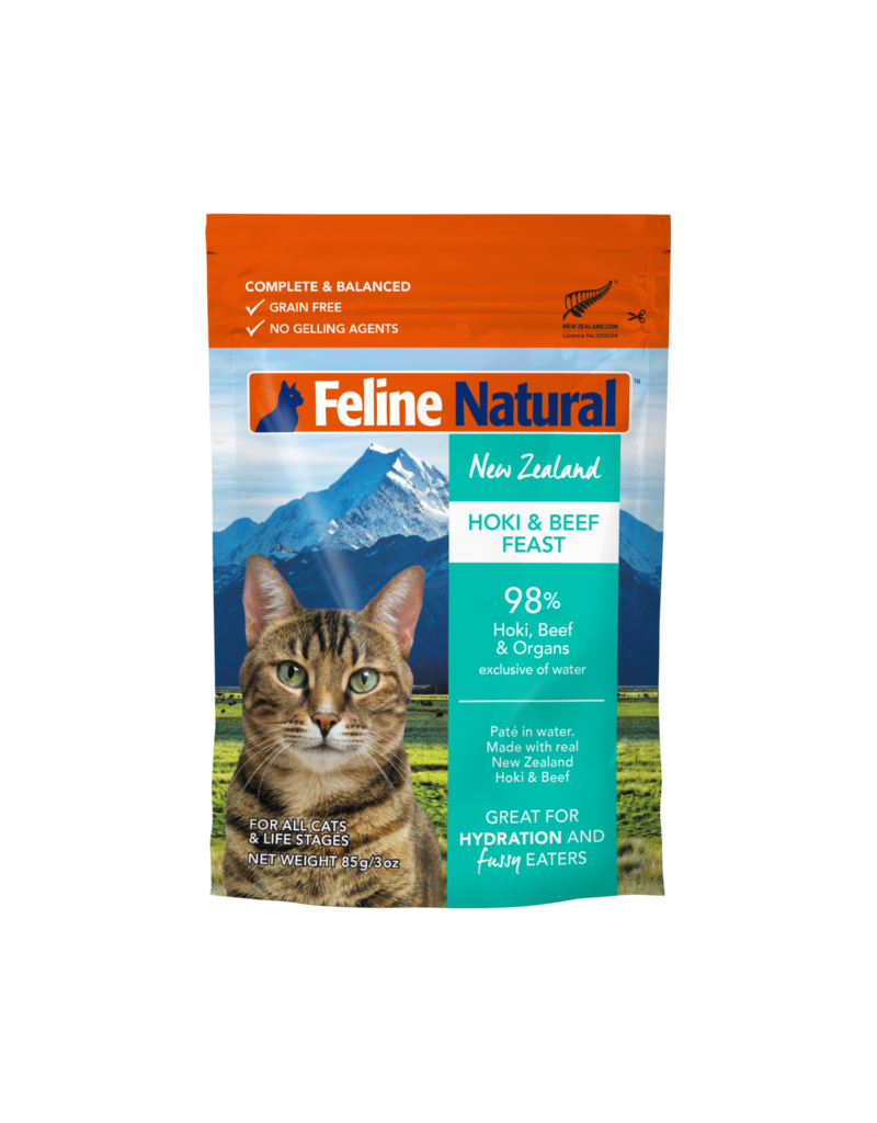 Feline Natural Feline Natural Cat Food Pouches | Hoki & Beef 3 oz single