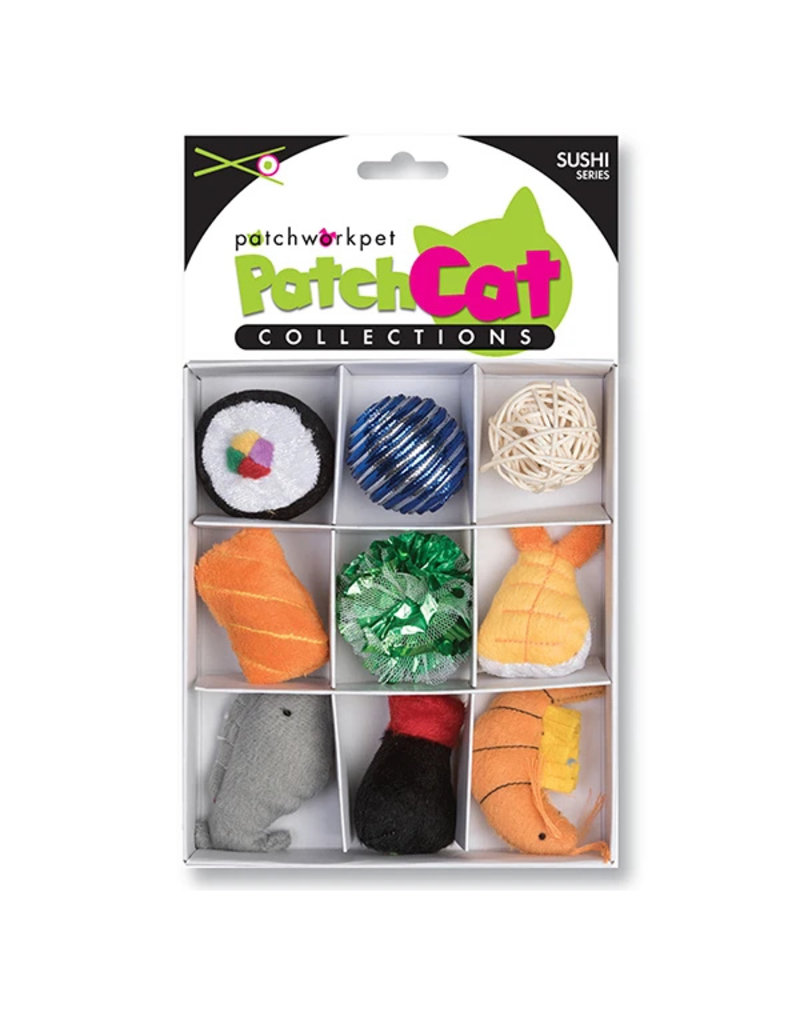 Patchwork Pets Patchwork Pets Cat Toys | Sushi Box with 9 toys